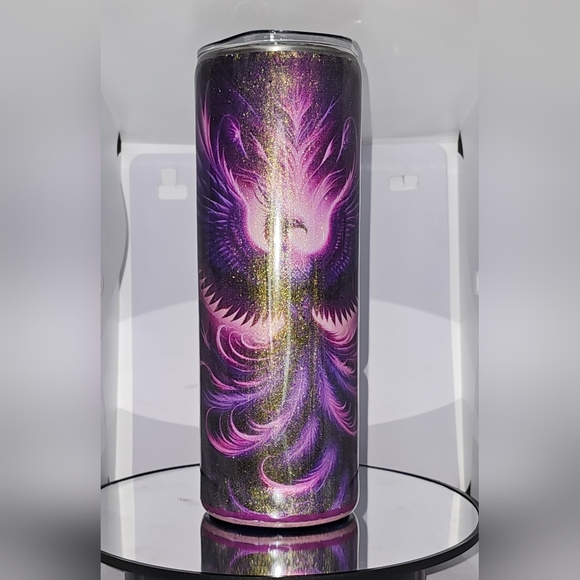 HANDMADE ONE OF A KIND "RISE OF THE PHOENIX"  TUMBLER!! 💜 💜💜 - Picture 2 of 7